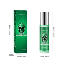 骷髅男士香水 10 号，专为坏男孩打造，清爽木质香调，融合柠檬、薰衣草、天竺葵和愈创木——一款散发着果断、粗犷和无拘无束男性魅力的迷人香水。 - 冷冽綠色 - 查看 4