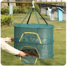 1 chiếc lưới phơi đa năng có khóa kéo, lưới phơi quần áo, lưới phơi rau/cá gia dụng, giỏ phơi gấp gọn, chống gió, chống bụi, chống côn trùng, dùng được trong nhà và ngoài trời. - Nhiều màu - Xem 11