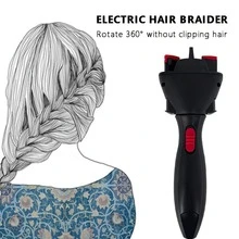 自動拉直器/懶人神器/一鍵快速編髮神器，Dreadlocks1 自動捲髮器，DIY 捲髮器/編髮器 [防纏繞設計] 家用/旅行雙用途，不含電池，需自備電池 - 多色 - 查看 7