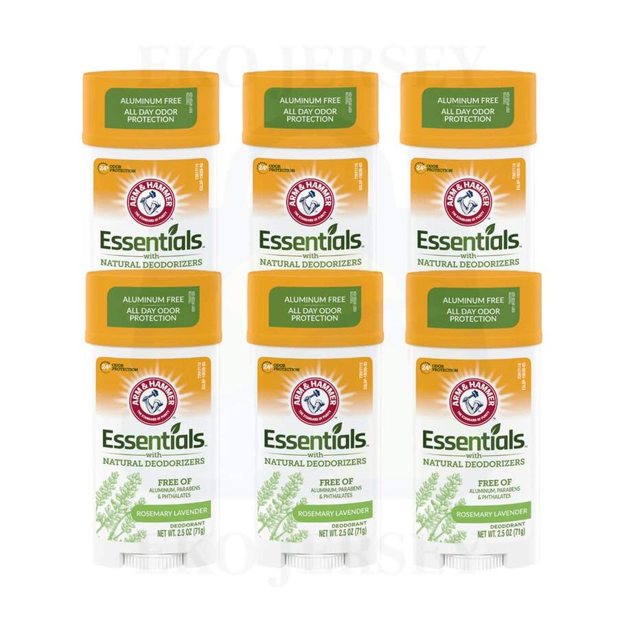 Arm & Hammer Essentials Rosemary Lavender Natural Stick Deodorant Aluminum-Free & 24H Odor 2.5 Oz Pack Of 6 - Multi Scents - View 1