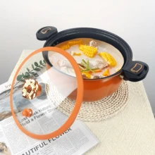 High-Quality Pumpkin-Shaped Saucepan With Lid, Cast Iron Non-Stick Dutch Oven. Even Heat Distribution, Suitable For Stewing, Grilling, Frying, And Slow Cooking – An All-In-One Cookware, The Ideal Gift For Cooking Enthusiasts. - View 2