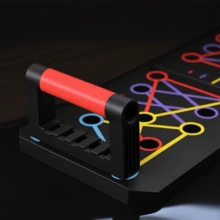 28-In-1 Multi-Function Push-Up Board, Foldable Color-Coded Push-Up Stand, Ergonomic Grip Design, Portable Home Fitness Equipment, Suitable For Chest, Shoulder, Back, Arm Strength Training, Professional Fitness System For Men And Women - Multicolor - View 6