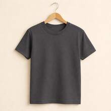 Set Of 3 Men's Basic Plain T-Shirts, 100% Cotton, 30.1 Mm - 海軍藍/軍綠/炭灰 - 查看 4