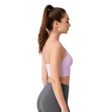 Alo Yoga Crossback Sports Bra For Women, Fitness Yoga Vest, Light Purple - 查看 5
