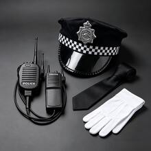 Bộ mũ phi công hàng không, mũ đồng phục, mũ dự tiệc kèm bộ đàm, cà vạt và găng tay, đạo cụ trang phục Halloween cho người lớn và thanh thiếu niên, dùng để nhập vai trong các bữa tiệc. - Nhiều màu - Xem 3