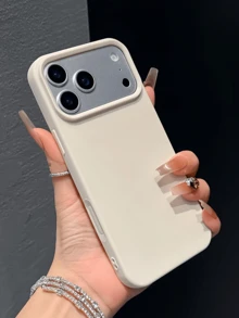 1 chiếc ốp lưng điện thoại TPU màu trắng mờ tối giản chống sốc, phù hợp với Apple 17, 16, 15, 14, 13, 12, 11 Pro Max, Air - trắng - Xem 3