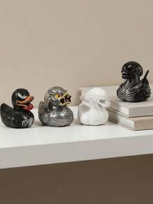 1 Tượng vịt độc đáo thuộc series Alien - Vật trang trí sáng tạo, thích hợp đặt trên bàn làm việc, trang trí nhà cửa, phòng ngủ, phong cách kinh dị, văn phòng, quà tặng độc đáo, bộ sưu tập kinh dị, vật trang trí bàn làm việc bằng nhựa. - Mẫu mới - Xem 1