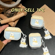 兼容苹果系列耳机保护套，蓝白小狗图案，适用于 1/2/3/4/Pro/Pro2/Pro3 - 彩色 - 查看 3