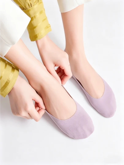 7/5/3/1 Đôi tất ngắn nữ nhẹ, thích hợp cho mùa xuân và hè, phong cách thời trang đường phố/phong cách hip hop, mềm mại và thoáng khí.