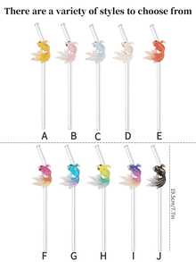 Colorful Goldfish Series Glass Straws, Transparent Smoothie Milk Tea Juice Milk Cocktail Cold Drink Party Colored Decorative Goldfish Shaped Bent Glass Straws, Reusable. For Milkshake, Milk, Tea, Juice, Cocktail, Cold Drink, Gift For Girlfriend, Dessert Shop, Soft Drink Bar, Office, Bar, Restaurant - View 4