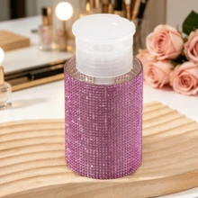 New Rhinestone Studded 200ml Makeup Remover Bottle, Cosmetic Toner Lotion Empty Refillable Travel Pump Dispenser Container - View 5