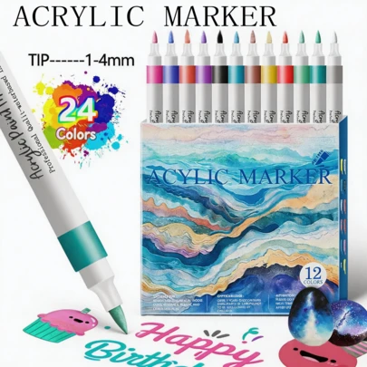 120pcs Dual-Tip Colorful Permanent Art Markers, Suitable For Adults, For Painting, Sketching, Graffiti, Journaling, Note-Taking, Planning, School Supplies, Christmas, Valentine's Day, Birthday Gifts And Surprises (Refills)