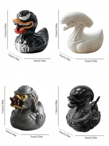 1 Tượng vịt độc đáo thuộc series Alien - Vật trang trí sáng tạo, thích hợp đặt trên bàn làm việc, trang trí nhà cửa, phòng ngủ, phong cách kinh dị, văn phòng, quà tặng độc đáo, bộ sưu tập kinh dị, vật trang trí bàn làm việc bằng nhựa. - Mẫu mới - Xem 5