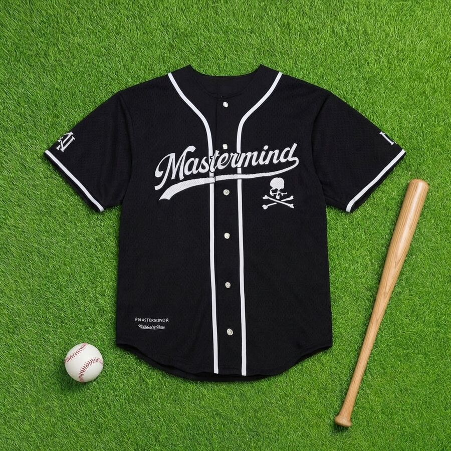 3D Printed Sports Baseball Jacket With Skull Skeleton Pattern, Outdoor Streetwear Style Sports Shirt For Men - Black - View 1