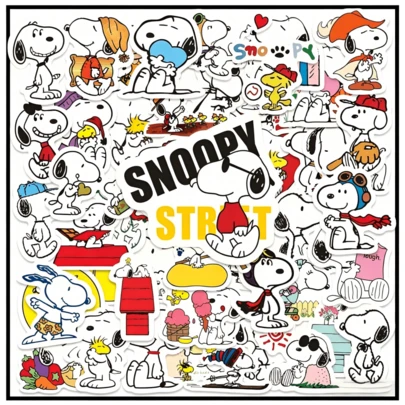  50 miếng dán hình Snoopy dạng cuộn, hình dán hoạt hình dễ thương dùng để trang trí ốp điện thoại, nhật ký, sổ tay, gói quà, dán phong bì, hoàn hảo cho trang trí tựu trường, sinh nhật và các ngày lễ.