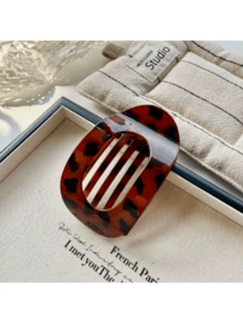 1个爪形发夹，扁平圆形发夹，半固定式发夹，后脑勺发髻夹，鲨鱼爪形发夹，发饰，Meilad - 彩色 - 查看 4