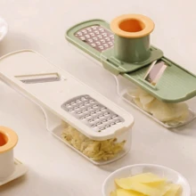 Prensa de ajo y picador manual - Material de plástico duradero, fácil de usar, prensa de ajo y picador multifuncional y portátil, sin necesidad de electricidad, diseño compacto, adecuado para uso en la cocina - Multicolor - Ver 8