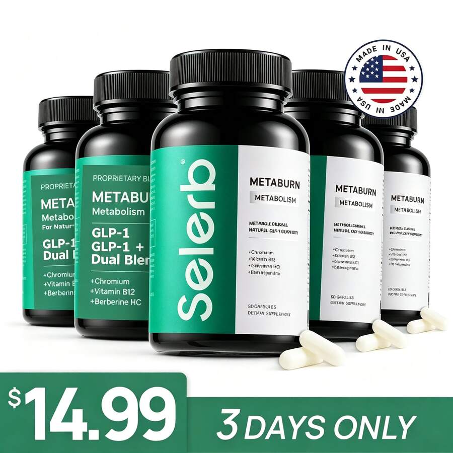 Selerb Metaburn For Daily Nutrient Support – With Chromium, Vitamin B12 & Berberine HCI – 60 Capsules(5pack) - 250G - View 1