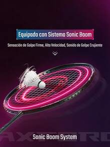 Raqueta de bádminton ofensiva LI-NING AXFORCE BIGBANG, 4U, de alta tensión, duradera, ligera y de gran resistencia, para entrenamiento individual AYPU049/AYPU051 - Polvo fluorescente negro - Ver 4