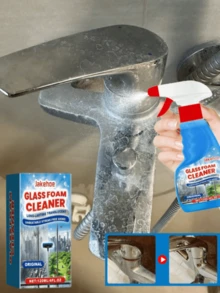 Glass Foam Cleaner, Household Glass Window Mirror Door Grease Fingerprint Remover - 液體 - 查看 1