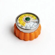 厨房计时器 - 带磁性机械小厨房工具计时器的可视倒计时烘焙提醒器 - 彩色 - 查看 5
