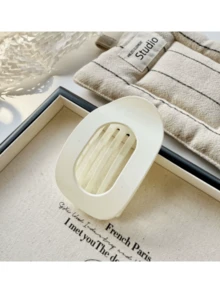 1个爪形发夹，扁平圆形发夹，半固定式发夹，后脑勺发髻夹，鲨鱼爪形发夹，发饰，Meilad - 彩色 - 查看 6