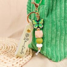 1PC Personalized Butterfly Keychain For Mom, Custom Name Keyring, Cute Aesthetic Boho Keychain, Gift From Daughter, Mother's Day Gift, Birthday Gift For Mom, Custom Cute Bag Charm, Women Keyring Accessories - Multicolor 3 - View 6