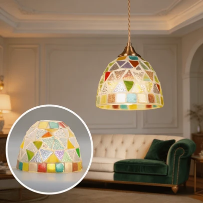 Modern Minimalist Style, Elegant Design, Shell-Shaped Lampshade, High Transparency Handmade Glass, Suitable For Pendant Lights And Dining Room Lighting, Luxury Decor For Living Room And Entryway, Compatible With E27/E14 Lamp Holders (Lampshade Only)