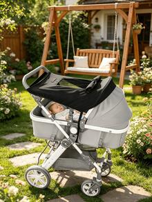 1 tấm che nắng cho xe đẩy em bé, phụ kiện xe đẩy em bé, đồ dùng du lịch cho bé với chức năng chống nắng, cách nhiệt, chống gió, chống tia UV, mái che điều chỉnh được, thiết bị du lịch cho bé. - Nhiều màu - Xem 5