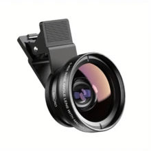 0.45X Super Wide Angle Macro Lens Kit, Optical Zoom Function, Suitable For Smartphones, HD Wide Angle Lenses And Portable DSLR Cameras, Universal Compatibility - A - 查看 2