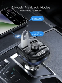 Bluetooth Car Charger With RGB Lighting, Car Charging Adapter - C91 - View 3