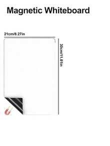2 Sets Magnetic Erasable Whiteboard Suitable For Refrigerator, Soft Fridge Whiteboard, Reusable Grocery List Weekly Meal Planner For Kitchen, Home Office, Strong Adhesive Easy To Clean - A4 Refrigerator Magnet Whiteboard - View 3