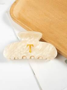 1 chiếc kẹp tóc chữ cái tiếng Anh màu vàng ánh kim bằng acrylic, sang trọng, thích hợp cho du lịch hoặc sinh nhật. - Nhiều màu - Xem 9