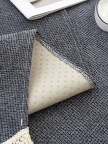 1件極簡優雅四季通用雪尼爾流蘇沙發靠墊，寵物友善沙發套，可機洗家具保護套，客廳臥室沙發裝飾，居家裝飾首選 - 深灰色 - 查看 5