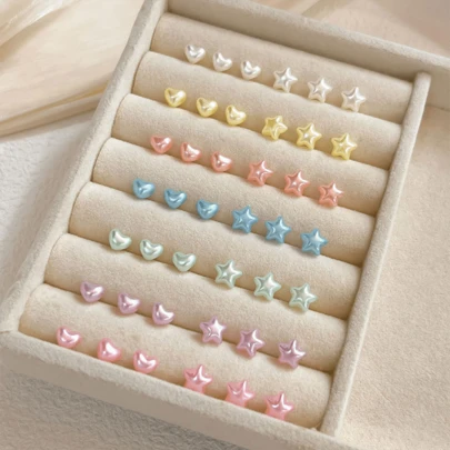 50 món đồ trang trí móng tay 3D hỗn hợp, 50 viên đá trang trí móng tay hình ngôi sao/trái tim nhiều màu sắc bằng nhựa, kiểu dáng Kawaii dễ thương, ánh ngọc trai, thích hợp cho việc tự làm móng, ốp điện thoại, đồ thủ công bằng nhựa, trang sức và móng tay mùa hè đi biển, tuyệt vời cho các tiệm làm móng và những người đam mê tự làm móng.
