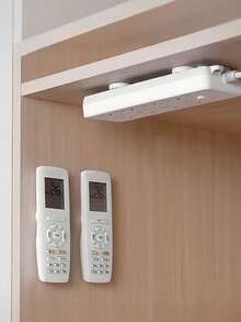 1/4/8 piezas Soporte magnético para control remoto - Estante de almacenamiento para control remoto, montaje flotante en pared, sin necesidad de perforar, soporte magnético para control remoto en pared, estante de almacenamiento magnético montado en pared para la sala de estar, gancho magnético resistente, soporte magnético montado en pared, estante de almacenamiento para control remoto, estante de carga para artículos pequeños, estante para TV y herramientas, Navidad, Año Nuevo, Accesorios - Multicolor - Ver 4
