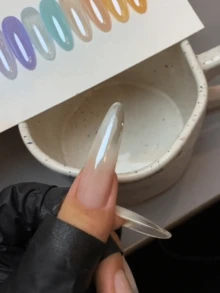 2包镜面美甲粉，高光透明水晶粉，适合DIY美甲装饰，珍珠白美甲闪粉，白色粉末颜料，适合甜甜圈美甲，月光粉镜面效果亮片。1支DIY美甲装饰眼影棒美甲用品 - 多色 - 查看 4