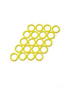 60pcs Tri-Color Woven Stitch Markers, 20pcs Each In Pink, Blue And Yellow. Color-Coded For Easy Size Identification. Closed-Loop Design Is More Secure Than Open-Style, Preventing Markers From Falling Off. Suitable For Knitting, Crochet, And Various DIY Projects To Mark Stitches And Rows. - Marking Buckle - View 2