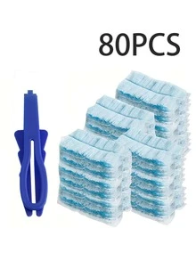 Disposable Electrostatic Duster With Handle, Suitable For Home Use, Effectively Removes Dust, Hair, Debris And Dirt In Tight Spaces, Ideal For Cleaning Car Interiors, Desktops And Home, Plastic Handle, Easy To Clean, Convenient For Lazy People - A - View 14