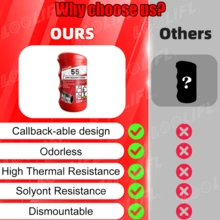 Dây bịt kín ống ren L55 mới, thích hợp để nối các ống dẫn khí, ống dẫn nhiệt, ống dẫn nước nóng lạnh, van tam giác vòi nước, ống nước phòng tắm và nhà bếp để ngăn ngừa rò rỉ, bịt kín và chống rò rỉ nhiều loại ống ren kim loại, băng ống có thể điều chỉnh. - Dây thừng ma thuật 55cm - 150 mét - Xem 6
