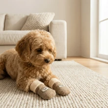 4pcs Anti-Slip Dog Socks - Durable Polyester Paw Protectors, Prevent Licking, Suitable For Indoor/Outdoor Dogs & Cats, Comfortable Pet Shoes, Anti-Slip Cat Dog Shoes, All-Season Indoor Use, Dog Paw Protectors, Breathable Outdoor Accessories, Portable For Pet Lovers - Multicolor - View 8