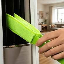 4 Pcs - Reusable Cleaning Set | Includes Cleaning Stick And Three Replaceable Brush Heads, Durable, Handheld Cleaning Brush, Suitable For Cleaning Blinds, Air Conditioner Blades, Leaves - Multi-Functional Cleaning Set - A - View 3