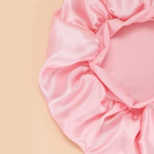 ZTZI 3 Pieces Satin Bonnet For Women, Adjustable Sleep Cap For Curly Hair, Silk Hair Wrap For Night & Shower, Hair Protection Headwear - 3pcs Same Color Elastic 2192 - View 5