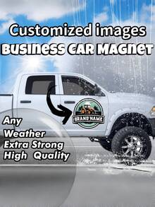 1pc Customized Magnetic Car Sign, Suitable For Cars, Trucks, Commercials, Can Be Customized With Logo, Professional Printing And Die-Cutting, Great For Automotive, Commercial Advertising, Home Decor, Ideal Gift For Birthday, Holiday And More - Multicolor - View 2