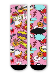 Cool 360° Printed Men's Socks, Pop Art, Funny Quirky Patterns, Colorful, Hip-Hop Street Style, High Definition Durable, Daily Holiday Party Fashion Gift Outfit - Pink - View 4