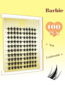 100/120 PIEZAS de pestañas individuales con adhesivo pre-aplicado, estilo C-Curl, sin pegamento, suaves y cómodas, autoadhesivas, fáciles de aplicar y retirar, banda ultra fina, aspecto de volumen, pestañas 3D de visón, aspecto húmedo, aspecto manga, pestañas postizas DIY - Ver 6