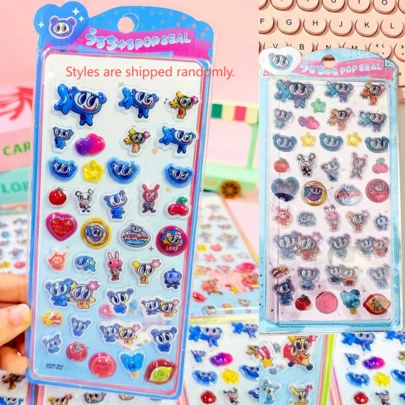 Hasbro 2包透明环氧树脂首饰吊坠贴纸，光泽亮丽，易撕，适用于装饰手账和文具