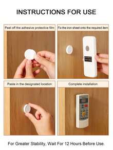 1/4/8 piezas Soporte magnético para control remoto - Estante de almacenamiento para control remoto, montaje flotante en pared, sin necesidad de perforar, soporte magnético para control remoto en pared, estante de almacenamiento magnético montado en pared para la sala de estar, gancho magnético resistente, soporte magnético montado en pared, estante de almacenamiento para control remoto, estante de carga para artículos pequeños, estante para TV y herramientas, Navidad, Año Nuevo, Accesorios - Multicolor - Ver 10