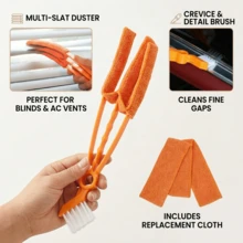 2pcs Detachable Venetian Blind Cleaning Brush, Multi-Functional Air Conditioner Vent Duster, Home Cleaning Tool - One Size - View 3