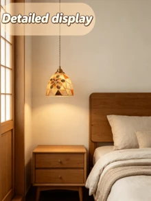 Shell Glass Lampshade,18cm Shell Glass Lampshade,7.1 Inch Shell Glass Lampshade,Handmade Shell Glass Lampshade - 170-meter Hanging Diamond Flower - View 5